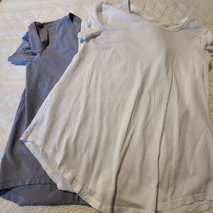 Lululemon bundlePair of Casual T-Shirts in White and Light Blue